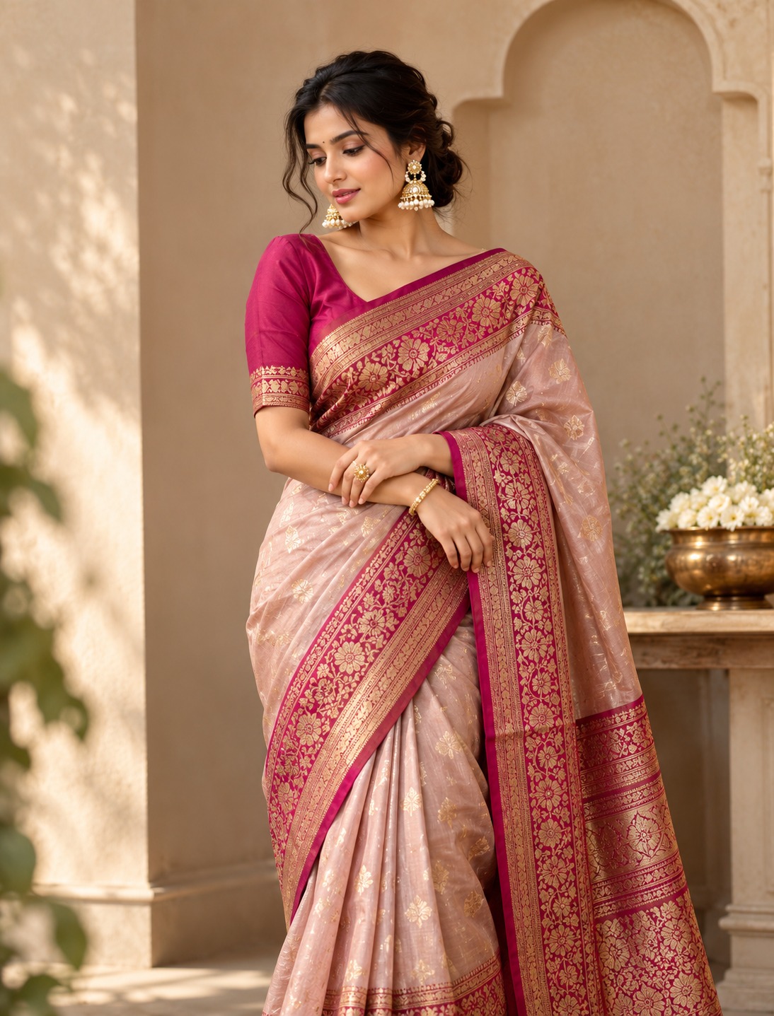 Chanderi silk fabric