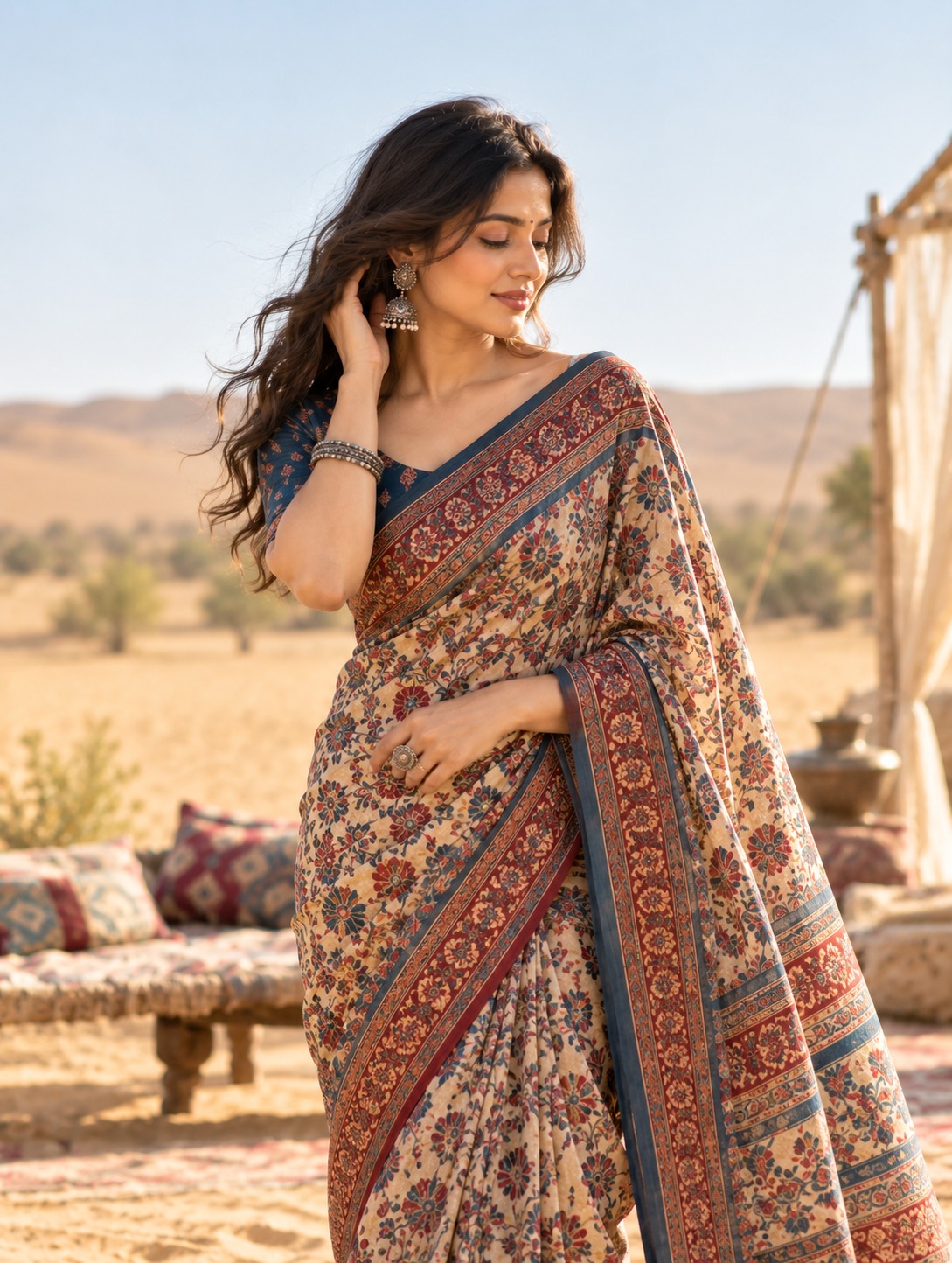 Natural blockprint textile